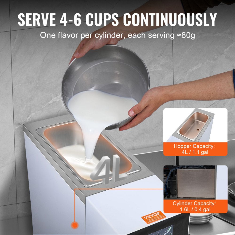 BQL-9200STA - 10.6QT/hr VEVOR Ice Cream Maker with Rapid Cooling & LCD Control