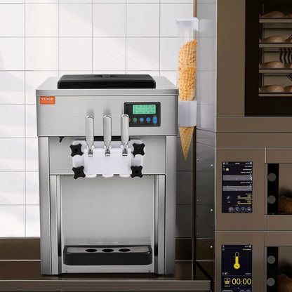 BQL-7220T - High-Capacity Ice Cream Maker, 20L/hr, Dual 4L Hoppers
