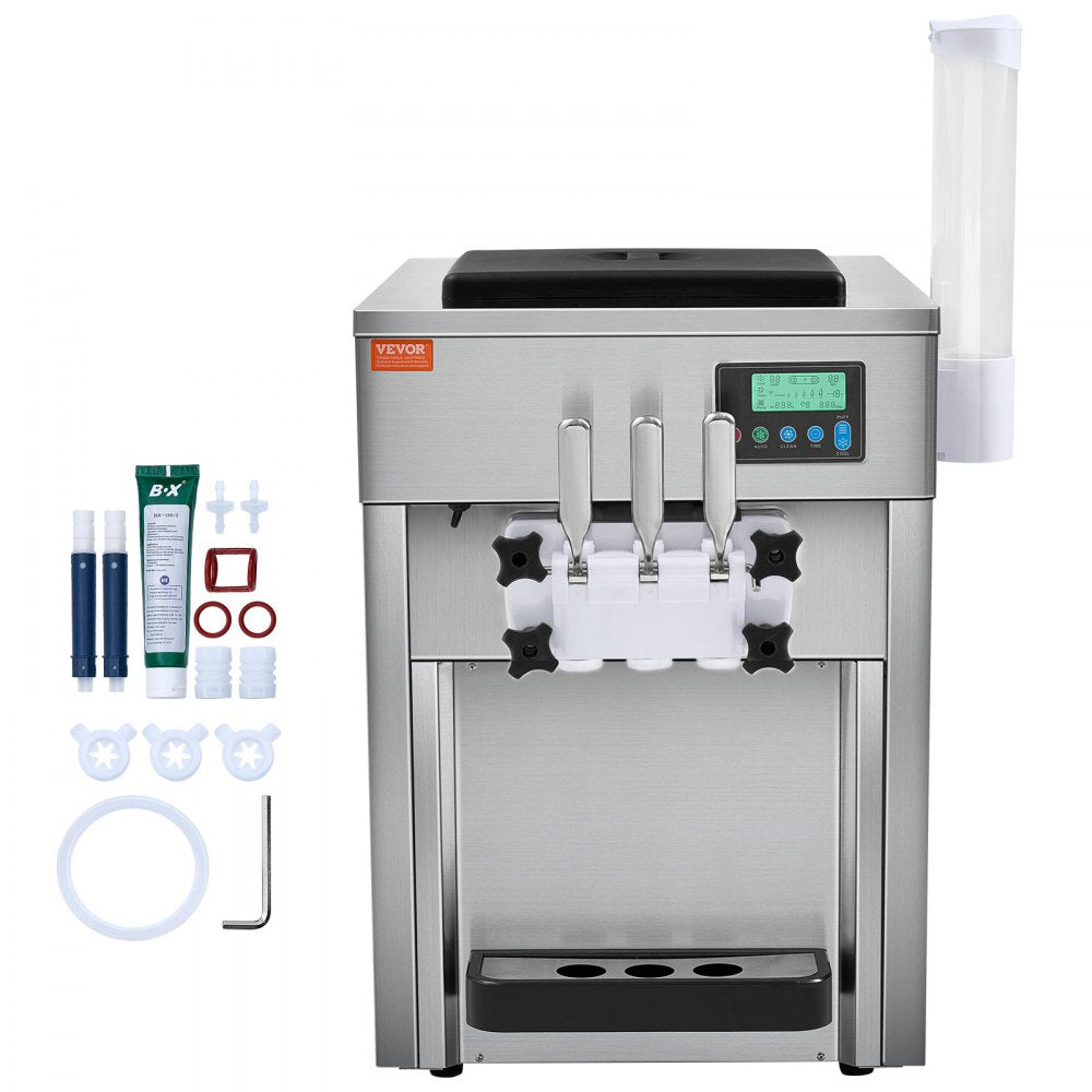 BQL-7220T - High-Capacity Ice Cream Maker, 20L/hr, Dual 4L Hoppers