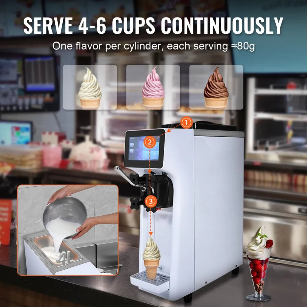 BQL-9200ST - 10L VEVOR Ice Cream Machine with Touchscreen & Rapid Freeze