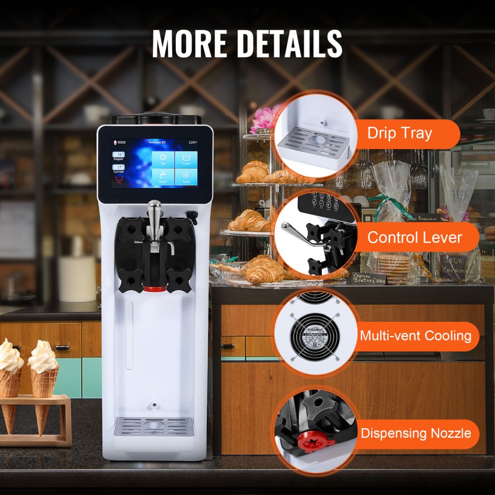 BQL-9200ST - 10L VEVOR Ice Cream Machine with Touchscreen & Rapid Freeze