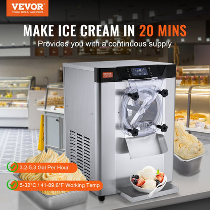 YKF-618 - 12L/H VEVOR Ice Cream Maker for Commercial Use