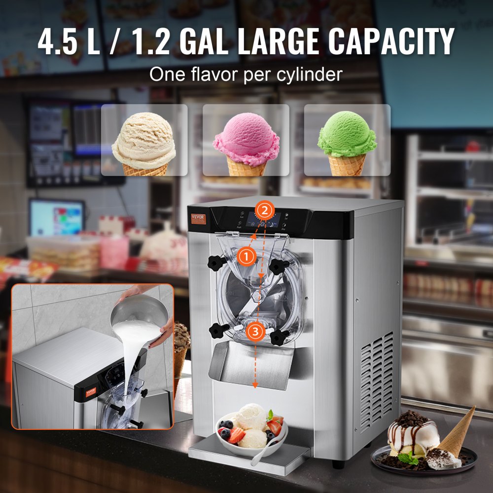 YKF-618 - 12L/H VEVOR Ice Cream Maker for Commercial Use