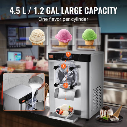 YKF-618 - 12L/H VEVOR Ice Cream Maker for Commercial Use