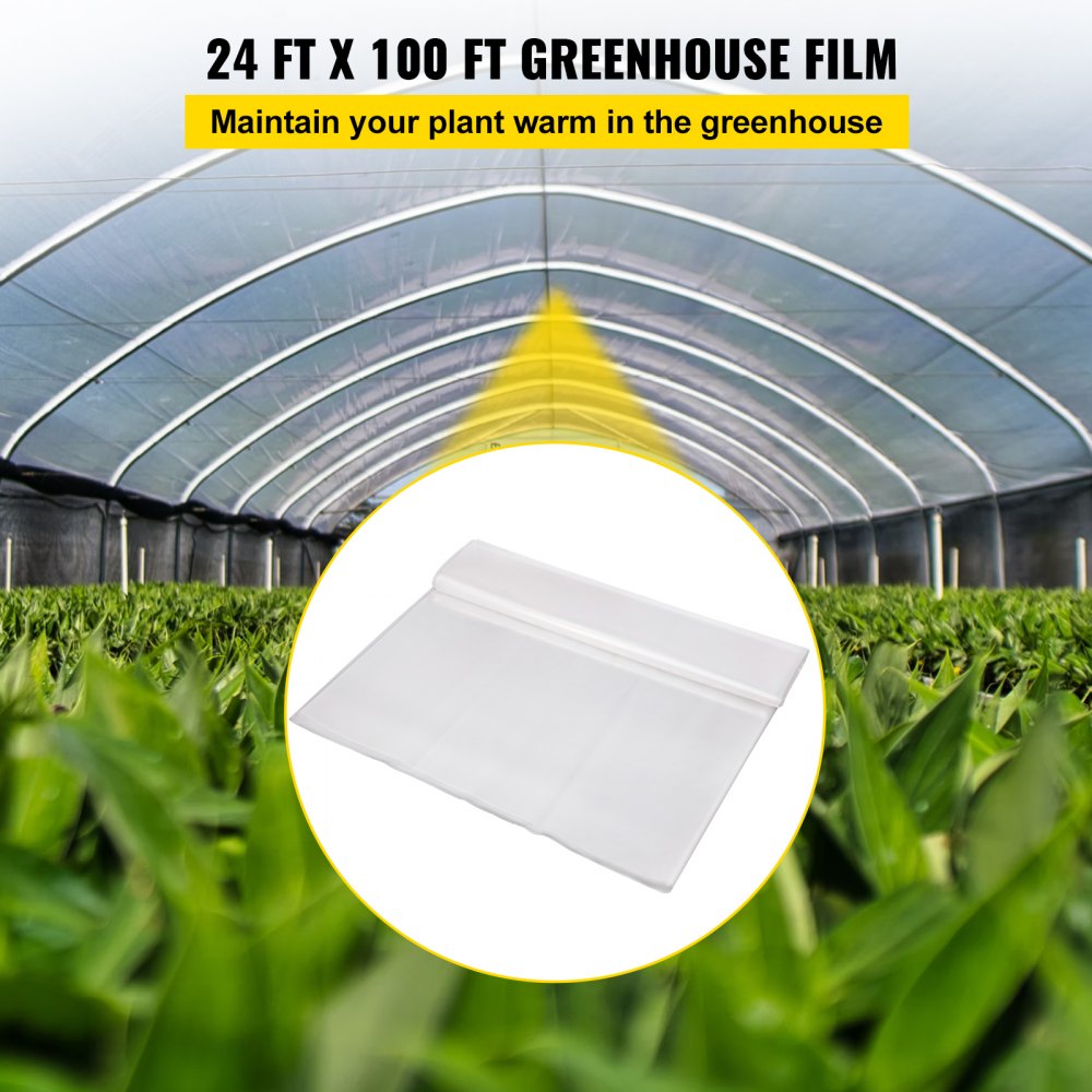 VV-GHF-24100 - 24' x 100' Premium Greenhouse Film with UV Protection