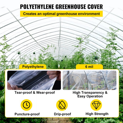 VV-GHF-24100 - 24' x 100' Premium Greenhouse Film with UV Protection