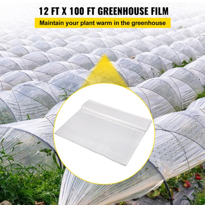 VV-GHF-12100 - 12' x 100' UV Protected Greenhouse Film for Optimal Growth
