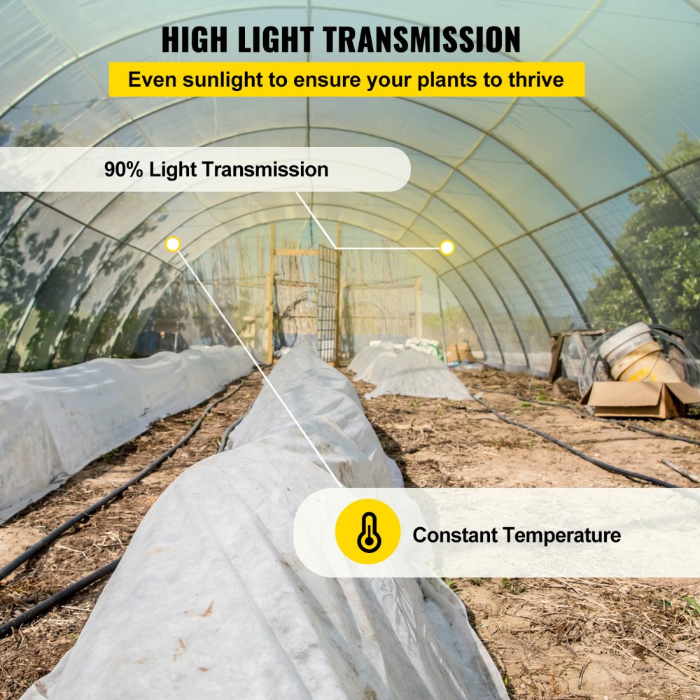 VV-GHF-12100 - 12' x 100' UV Protected Greenhouse Film for Optimal Growth