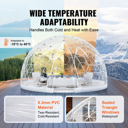 GB-DOME-9.5 - Spacious PVC Bubble Tent with Ventilation Windows and 360° Views
