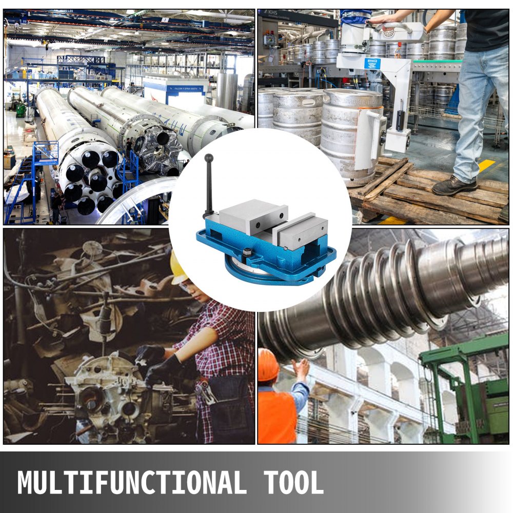 010962266701 - 3-Inch Ductile Iron Milling Vise with 360° Swivel Base