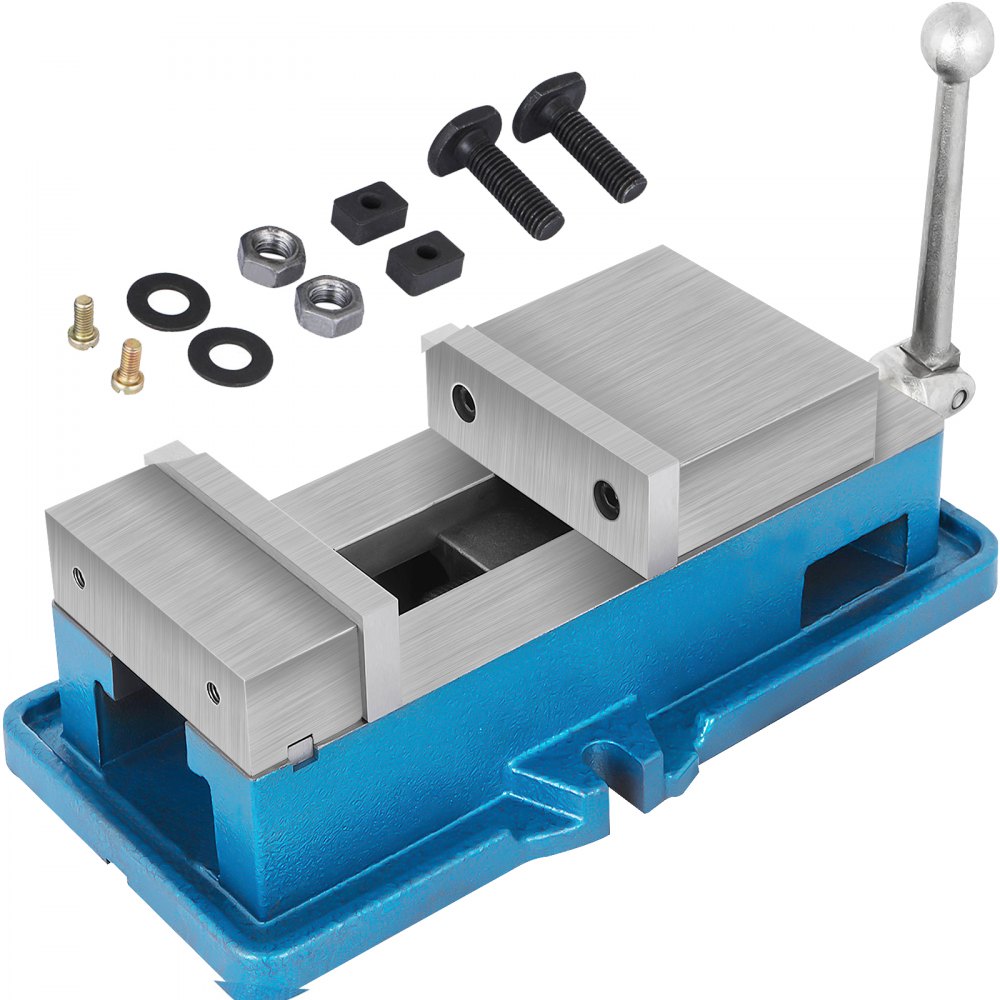 010469698655 - Durable 4-Inch ACCU Vise with 45# Steel Jaws for Precision Milling