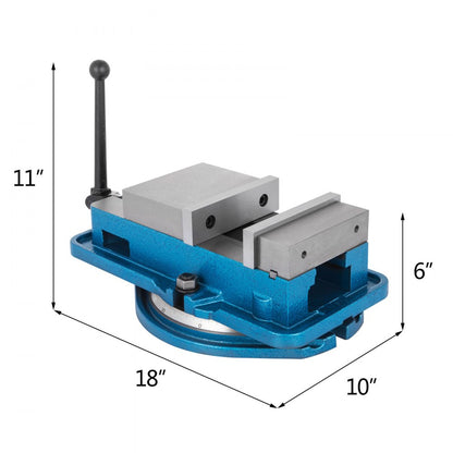 010814151645 - 6-Inch Heavy-Duty Milling Vise with 360-Degree Swivel Base