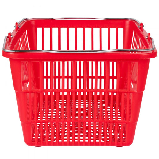 Store Baskets Red - Set of 12 Durable Shopping Baskets, 16.9" x 11.8"