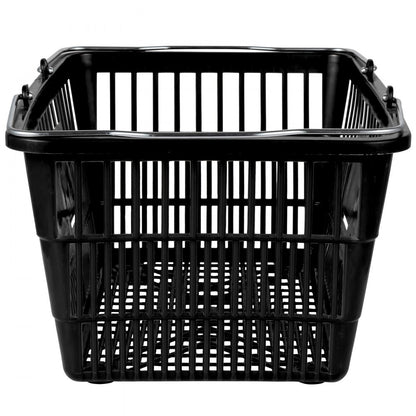 Store Baskets Black - Durable 21L Shopping Baskets, 16.9"x11.8"x8.07"