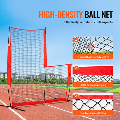 SSPDYBQ002 - 7x7 ft Durable L-Screen Baseball Pitching Net