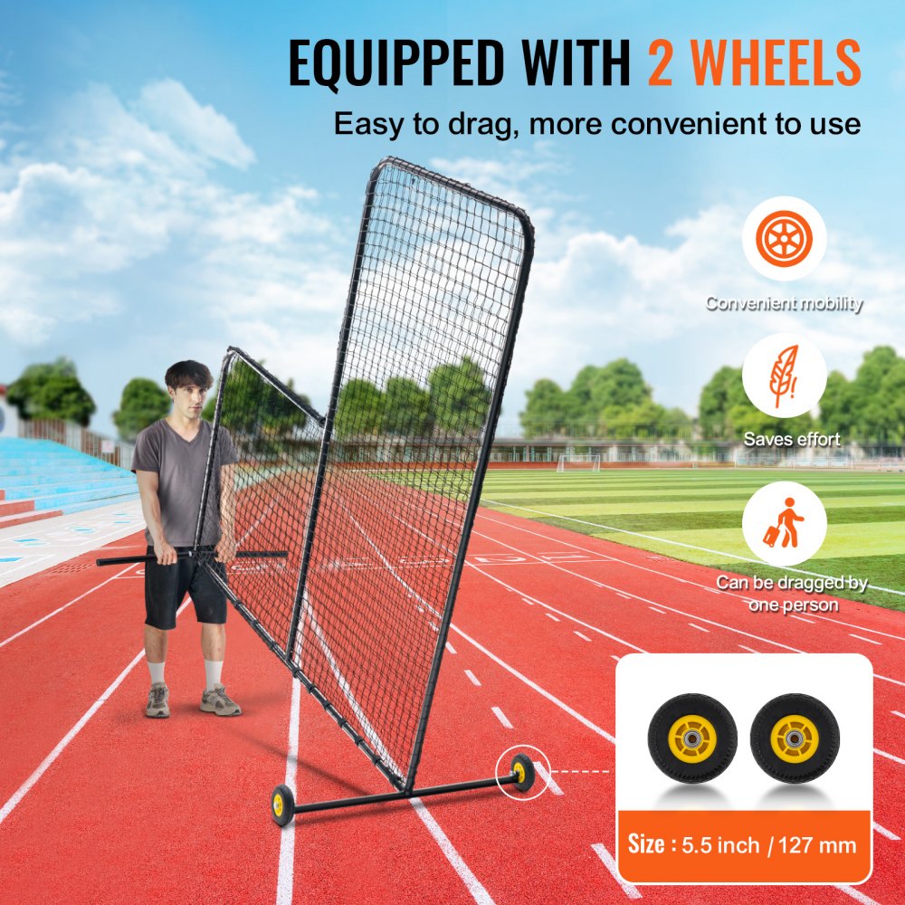 XH-SH-7X7-L - 7x7 ft VEVOR L Screen for Baseball Practice Safety