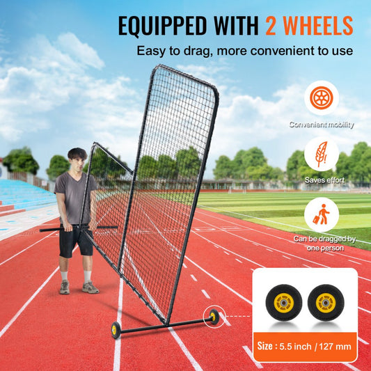 XH-SH-7X7-L - 7x7 ft VEVOR L Screen for Baseball Practice Safety