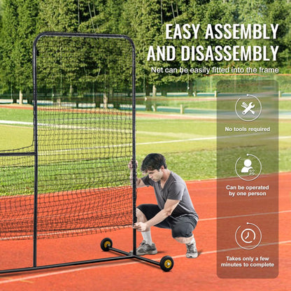 XH-SH-7X7-L - 7x7 ft VEVOR L Screen for Baseball Practice Safety