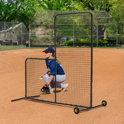 XH-SH-7X7-L - 7x7 ft VEVOR L Screen for Baseball Practice Safety