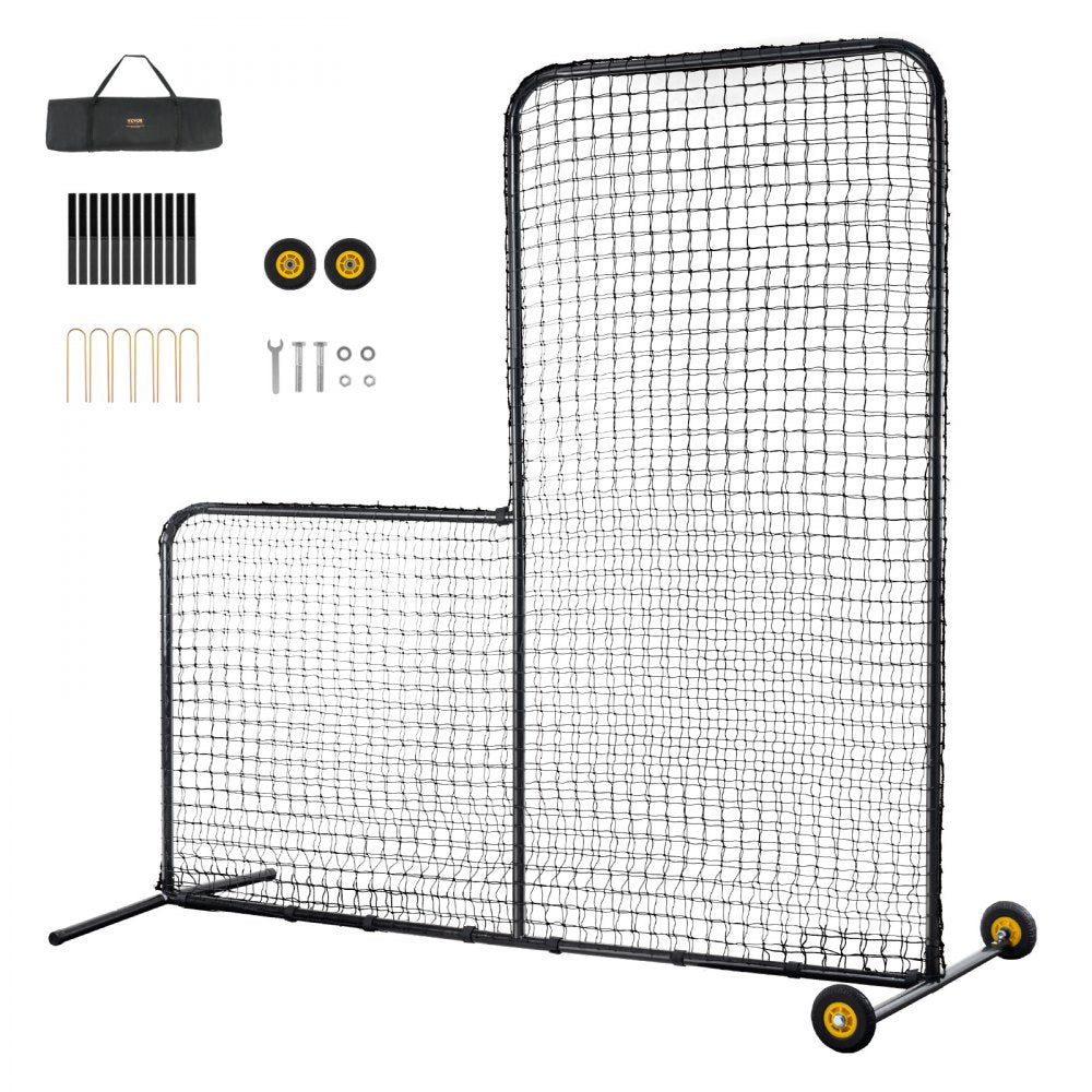 XH-SH-7X7-L - 7x7 ft VEVOR L Screen for Baseball Practice Safety