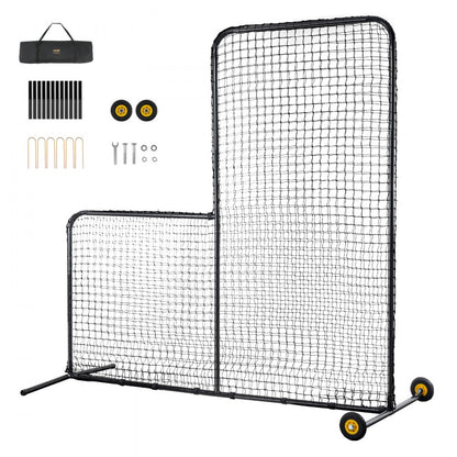 XH-SH-7X7-L - 7x7 ft VEVOR L Screen for Baseball Practice Safety