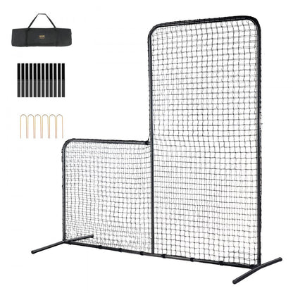 XH-SH-7X7 - 7x7 ft Durable PE L-Screen for Baseball Practice
