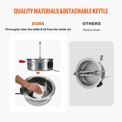 RC-8238 - 16 oz LED Popcorn Machine for Movie Nights