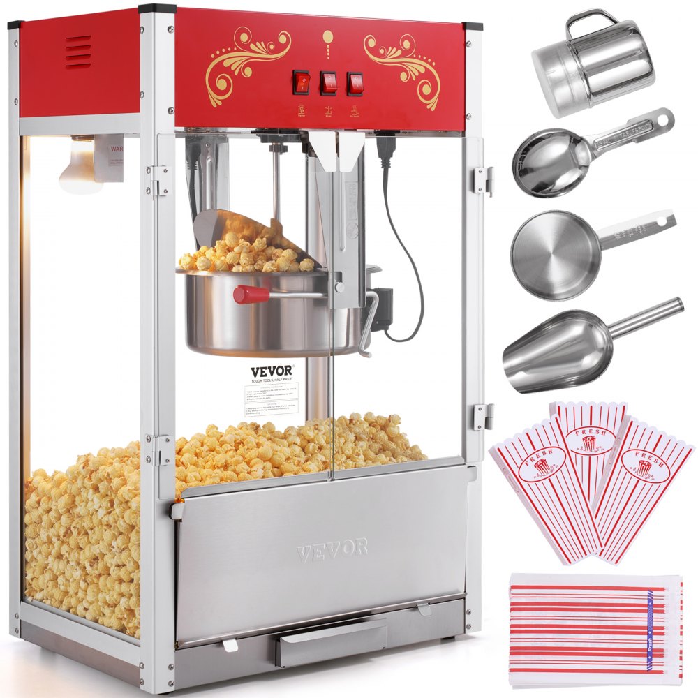 RC-8238 - 16 oz LED Popcorn Machine for Movie Nights