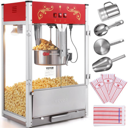 RC-8238 - 16 oz LED Popcorn Machine for Movie Nights