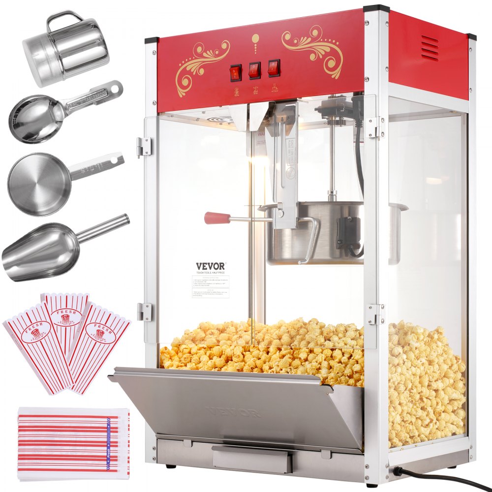 RC-8238 - 16 oz LED Popcorn Machine for Movie Nights
