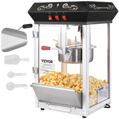 NP08001SE - 8 Oz Countertop Popcorn Maker with LED Light and Easy Clean Design