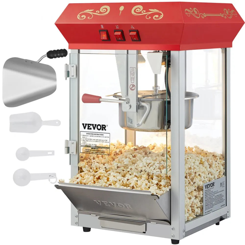 NP08001SE - 8oz 850W Popcorn Maker for 48 Cups of Fluffy Snack