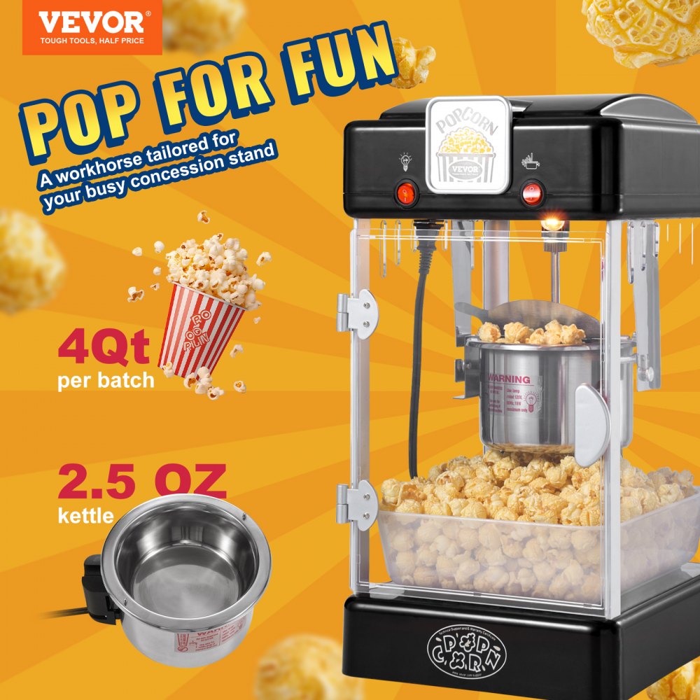 NP08001SE - 2.5 oz LED Popcorn Maker for Movie Nights