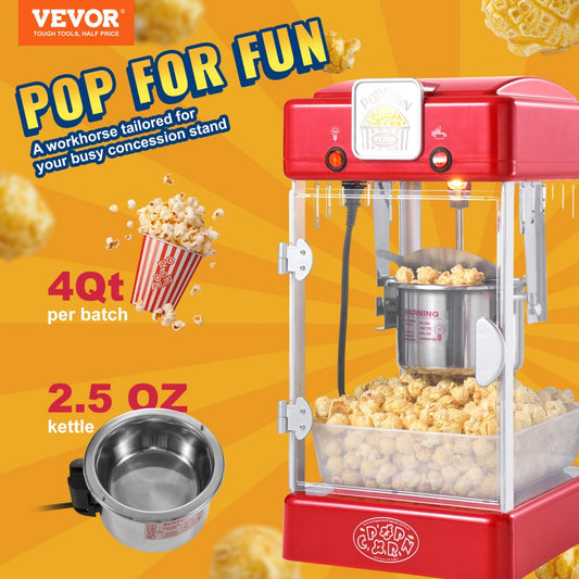NP08001SE - 2.5 oz LED Popcorn Popper for Movie Nights