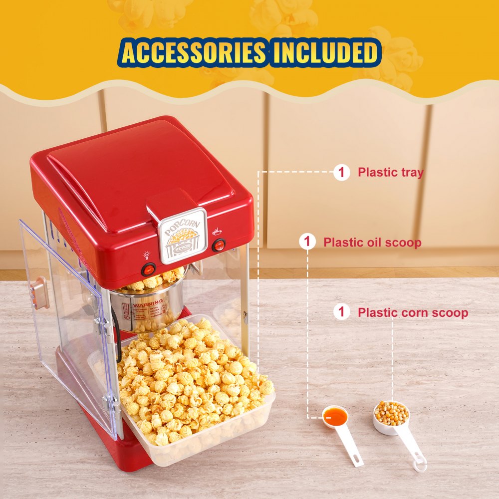 NP08001SE - 2.5 oz LED Popcorn Popper for Movie Nights