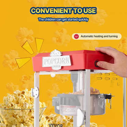 6077 - 4 oz LED Popcorn Popper Machine for Movie Nights