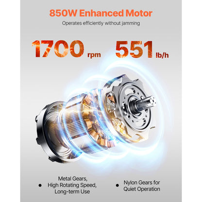 SJY-DQ90 - 850W Stainless Blade Meat Cutter with 5mm Slice & Easy Use