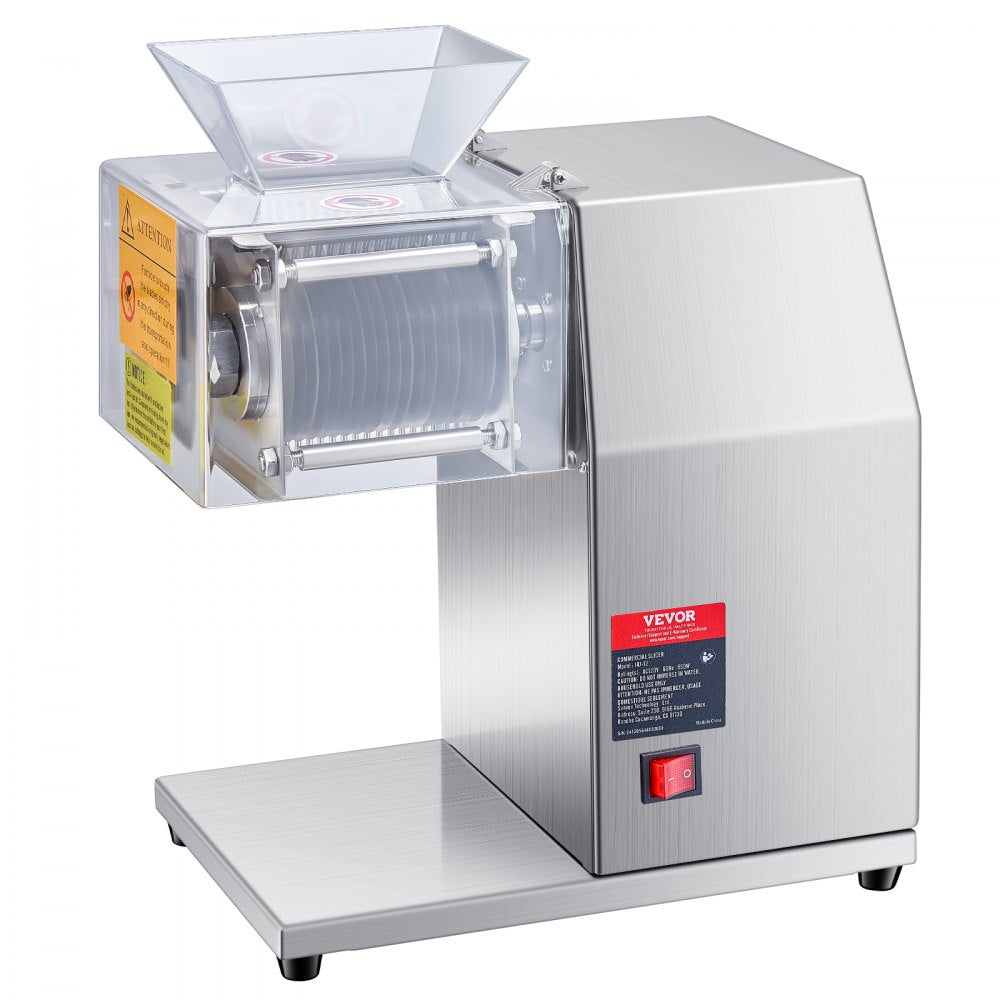 SJY-DQ90 - 850W Stainless Blade Meat Cutter with 5mm Slice & Easy Use