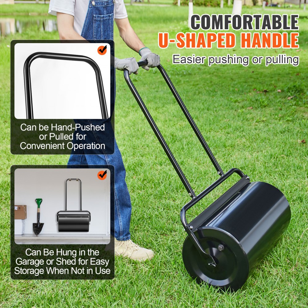 LR48-SYT - 46L VEVOR Lawn Roller, Easy Push Design for Healthy Grass Growth