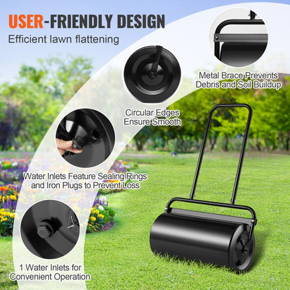 LR48-SYT - 46L VEVOR Lawn Roller, Easy Push Design for Healthy Grass Growth