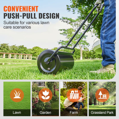 LR48-SYT - 46L VEVOR Lawn Roller, Easy Push Design for Healthy Grass Growth