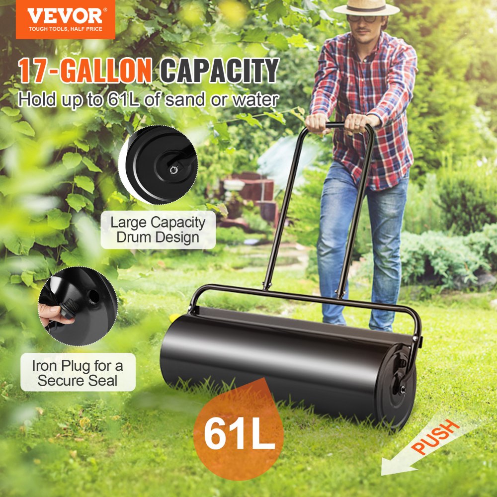 LR63-SYT - 17-Gallon VEVOR Lawn Roller with Ergonomic Handle