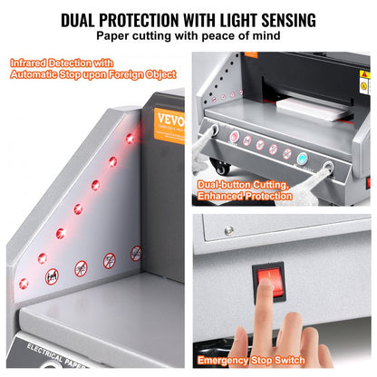 E330D - 13-inch VEVOR Electric Paper Cutter with Safety Features