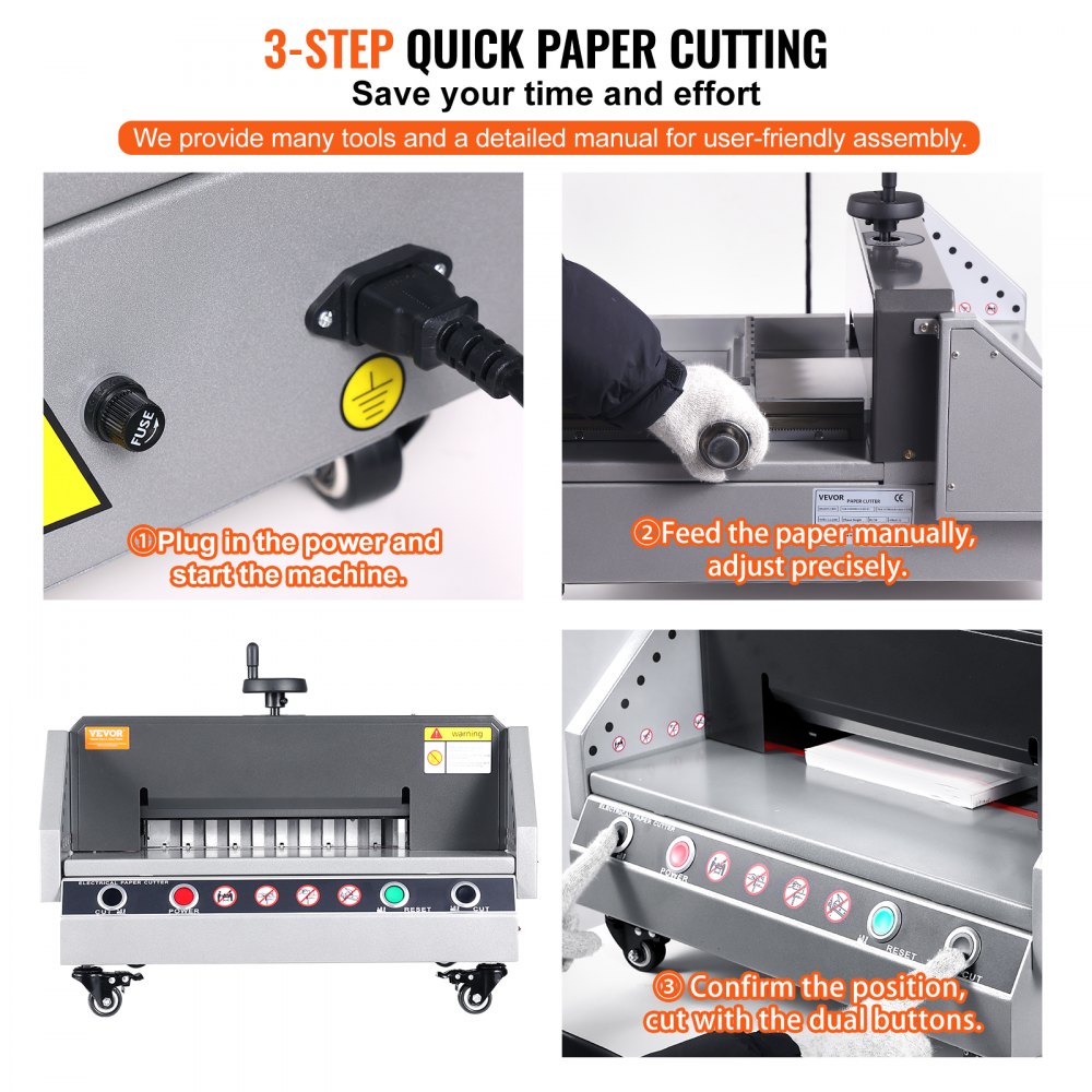 E330D - 13-inch VEVOR Electric Paper Cutter with Safety Features
