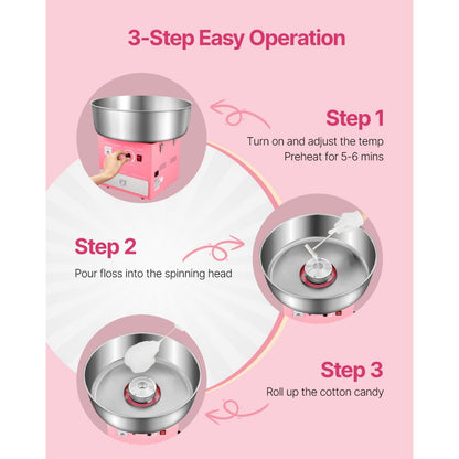 MHTJJPZYO1-S - 1000W Cotton Candy Machine for Effortless Party Treats