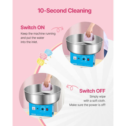 MHTJJPZYO1-S - 1000W Cotton Candy Machine for Effortless Party Treats