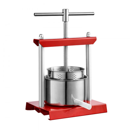 YZQ-2L - Compact Stainless Steel Manual Fruit Wine Press for Home Brewing