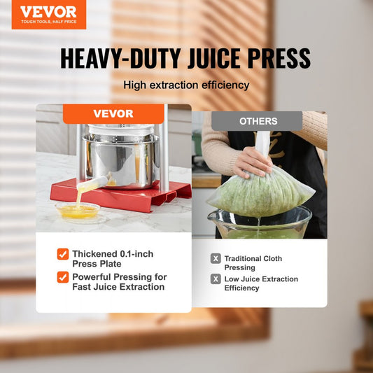 YZQ-3L - Stainless Steel 3L Fruit Wine Press for Juicing & Cider