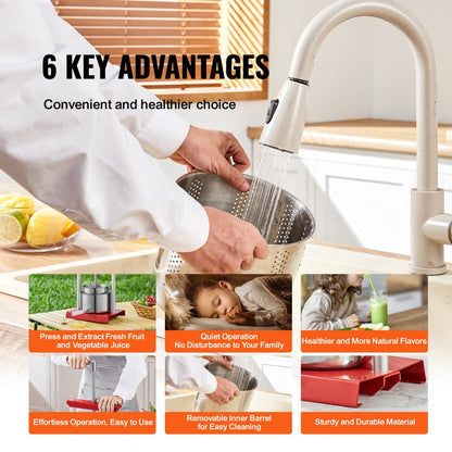 SC-FT5 - 1.6 Gallon Manual Juice Press with Stainless Steel Barrels