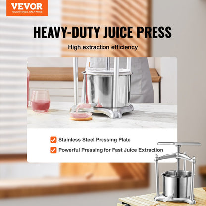 YZQ-6A - Durable Stainless Steel Fruit & Vegetable Wine Press for Easy Juice Extraction